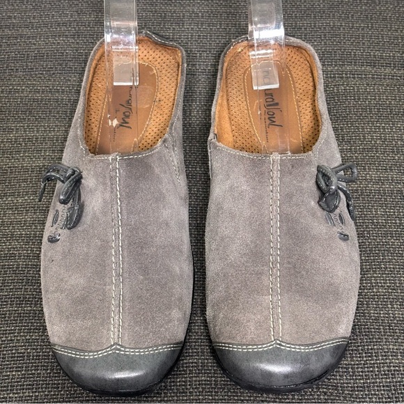 Natural Soul by Naturalizer Fanner Mules-Gray-Leather Suede-Women Size 8.5 - Picture 1 of 10
